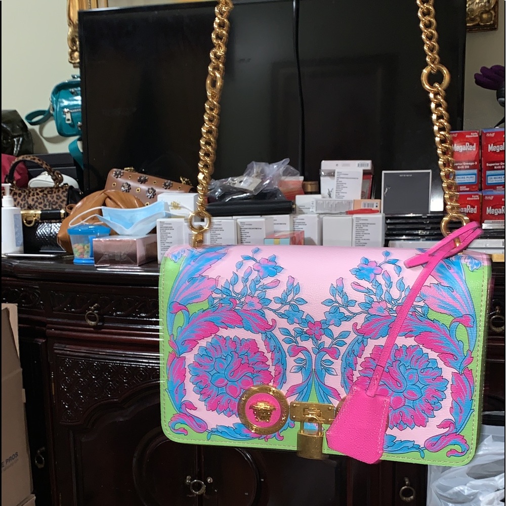 Versace multicolor chain bag